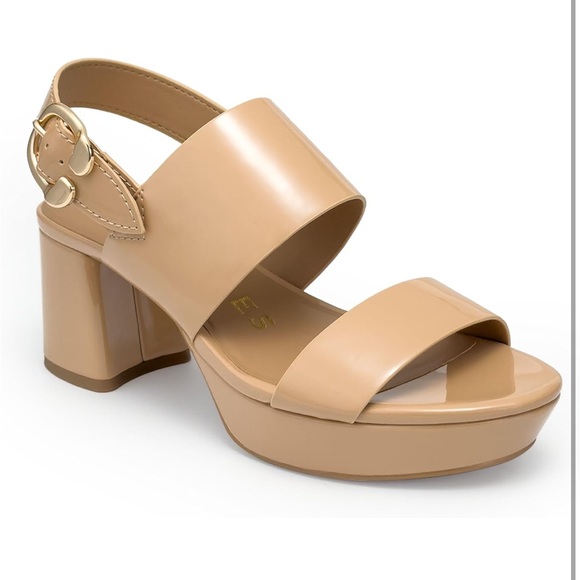 New In Box- Aerosoles Women’s Camera Platform Sandal - Size 6.5 (Beige Bisque) - Picture 8 of 10